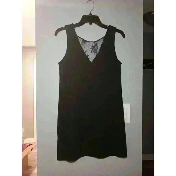 Abercrombie & Fitch Dress Size XS Black Lace Back Panel Mini Date Night Out - Picture 1 of 3